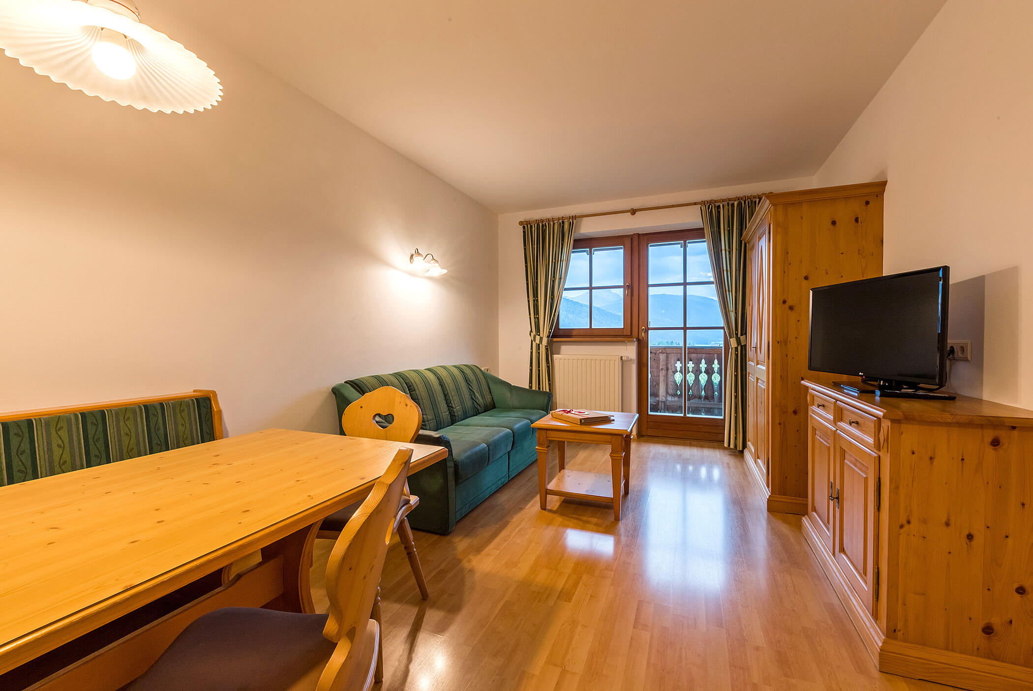 Ferienwohnung Seekofel - Wohnraum - Rainerhof