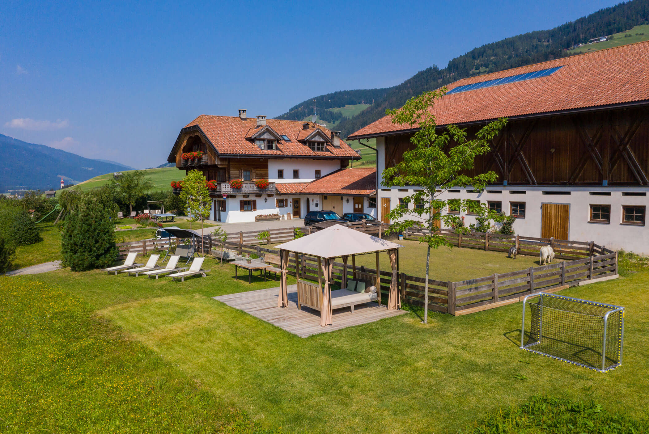 Relaxzone auf dem Hof