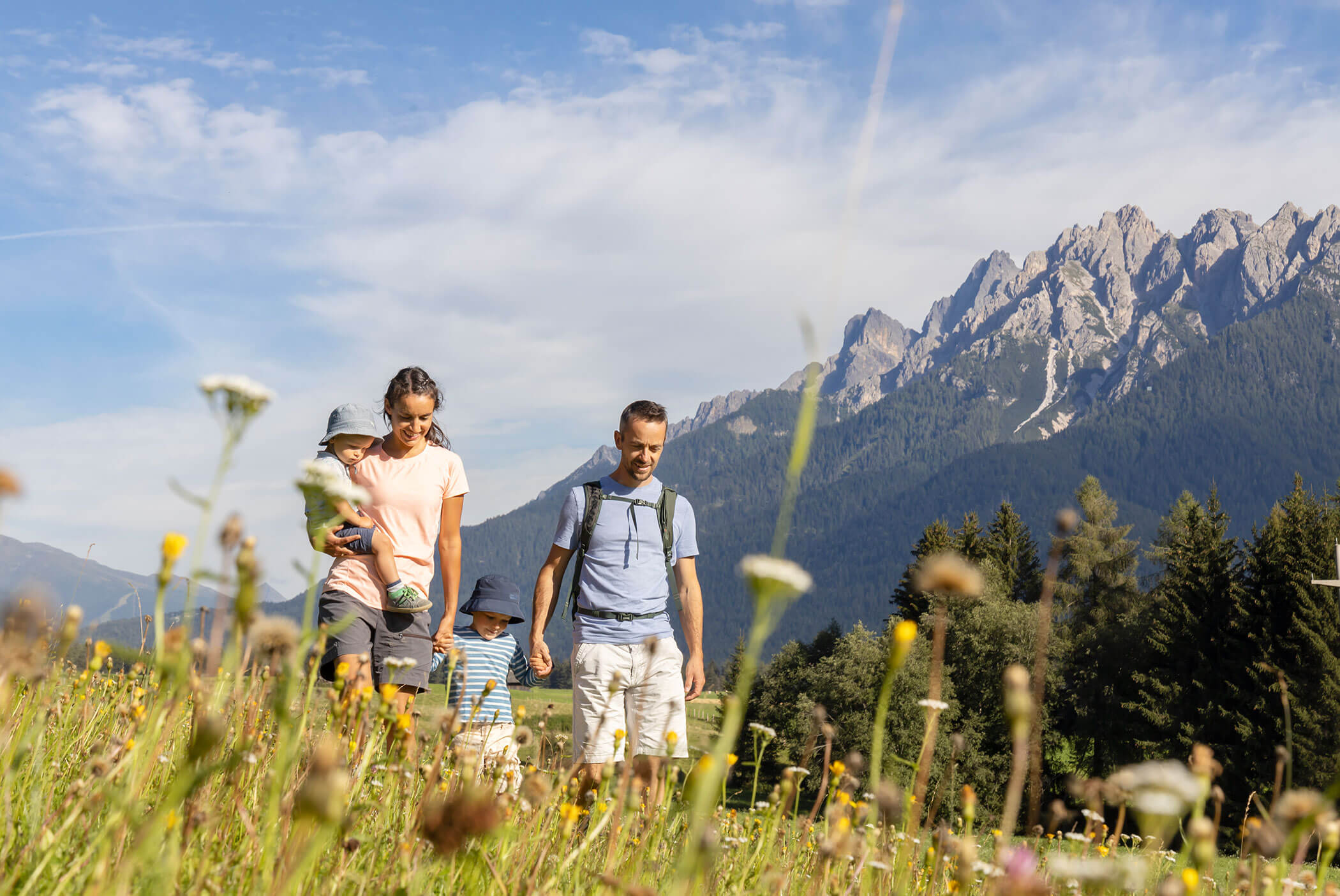 Gita in famiglia nella natura
